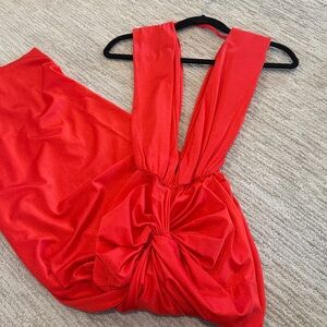 Baobab Mia red knot front open back dress size small never worn